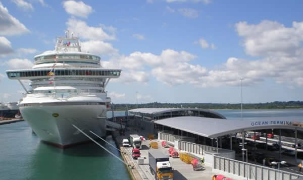 Cruise ship at Southampton Ocean Cruise ship terminal