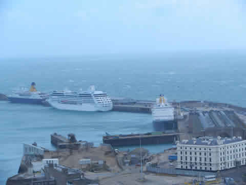 Dover's 3 Cruise Terminals Fully Occupied