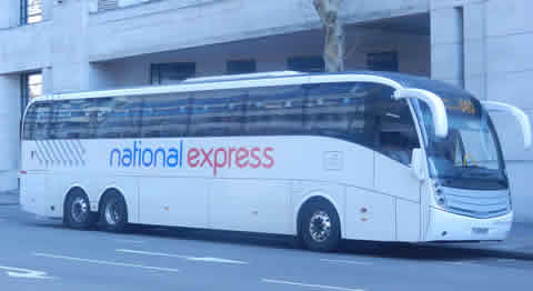 National Express Gatwick bus from Gatwick to the West Country of England 