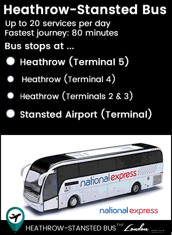 London Heathrow - Stansted Airport bus shuttle direct service