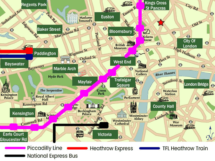 map heathrow to london        <h3 class=